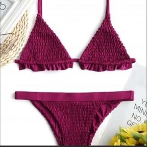 New with tags Maroon zaful bikini! super comfy.